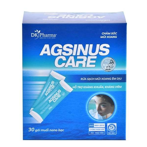 Bộ bình rửa và muối Nano Bạc chăm sóc mũi xoang Agsinus Care