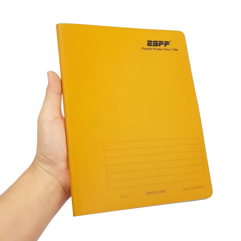 Sổ Note ESPP F5 120 Trang PP - Kẻ Ngang 8mm - Mẫu 6 - Màu Vàng (Sắc Độ Màu Giao Ngẫu Nhiên)