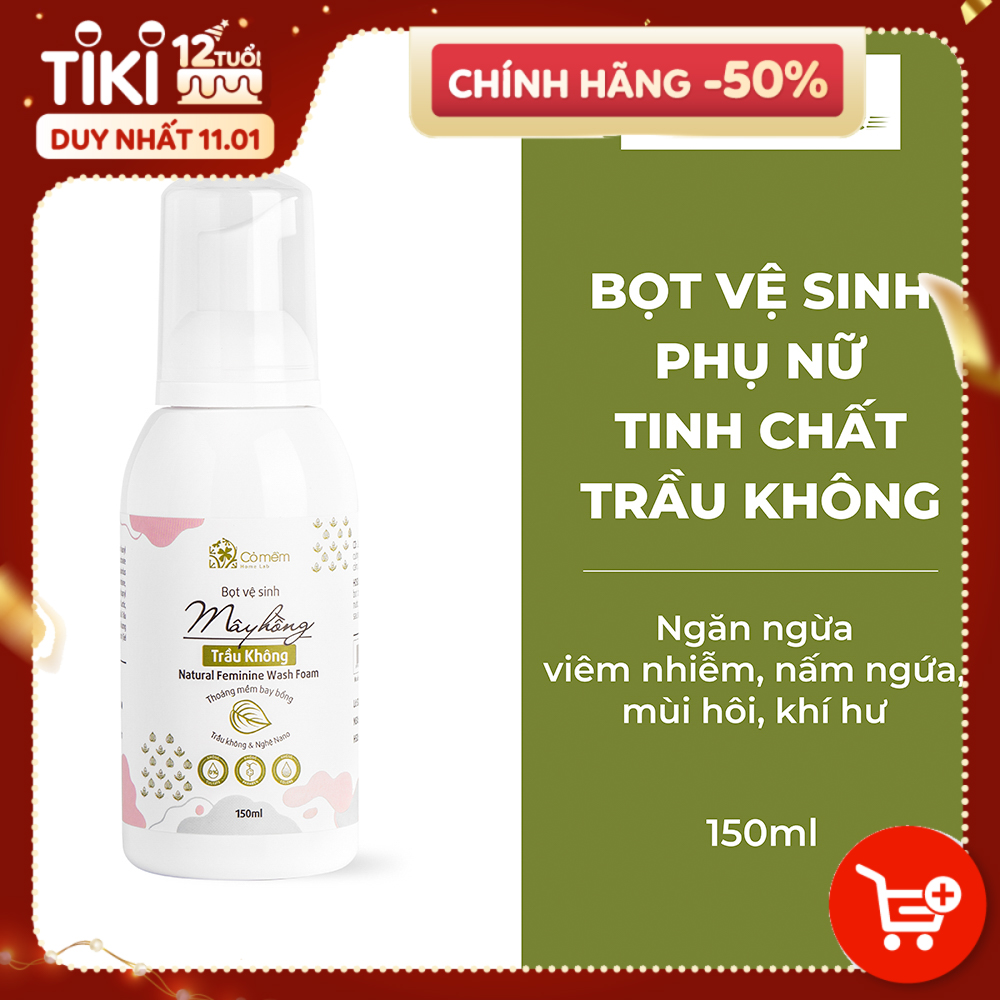 Bọt vệ sinh phụ nữ Mây Hồng Cỏ Mềm Giảm Viêm Ngứa Chiết Xuất Thiên Nhiên Từ Trầu Không An Toàn Dịu Nhẹ Cho Cả Mẹ Bầu 150ml