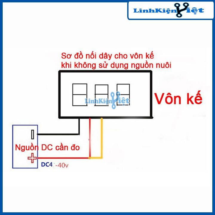 Vôn Kế Điện Tử 0.28 Inch 0-100VDC