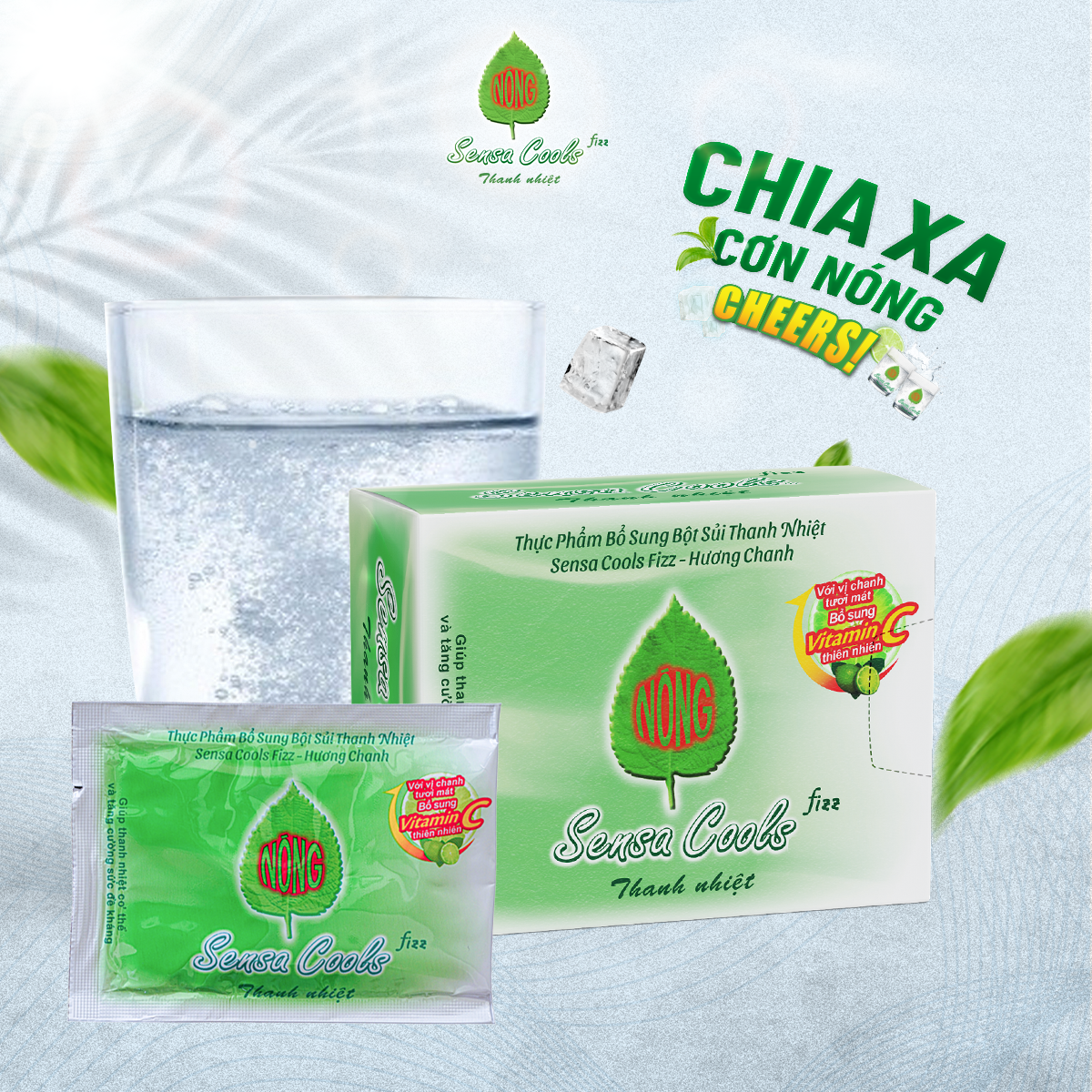 [COMBO 2] BỘT SỦI THANH NHIỆT SENSA COOLS FIZZ