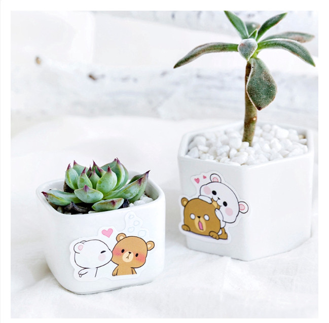 Hộp 45 Miếng Dán Sticker Hình Gấu Trang Trí Siêu Đáng Yêu
