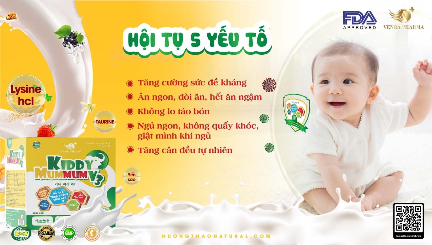 Siro Ăn Ngon Kiddy Mummum V3 Bổ Sung Dinh Dưỡng Cho Trẻ