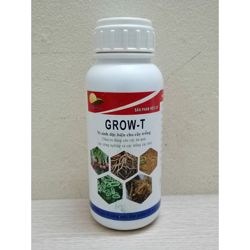 Chế Phẩm Hữu Cơ Grow - T Vi Sinh Đặc Hiệu Cho Cây Trồng Chai 500ML