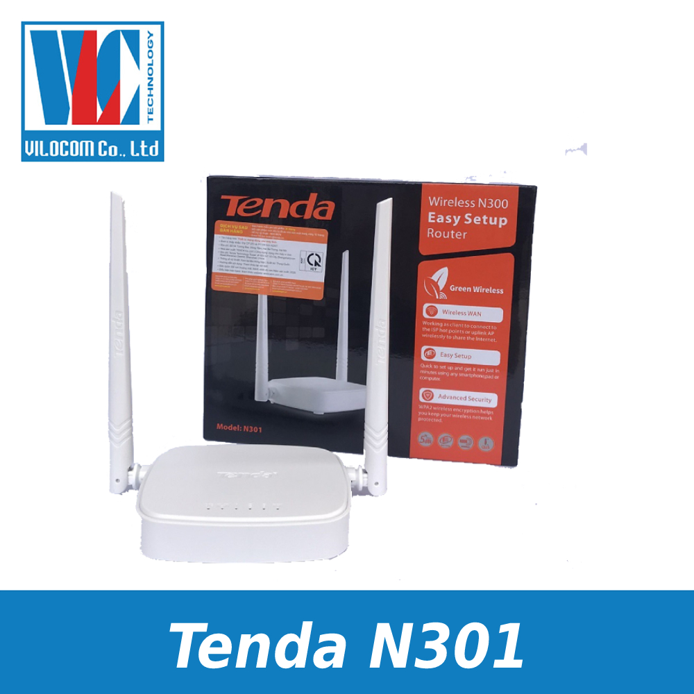 Bộ phát wifi Tenda N301 N300Mbps - Hàng chính hãng