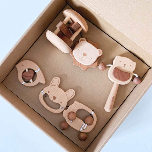 Bộ đồ chơi xúc xắc cao cấp Hàn Quốc 100% gỗ mộc, an toàn dành cho bé