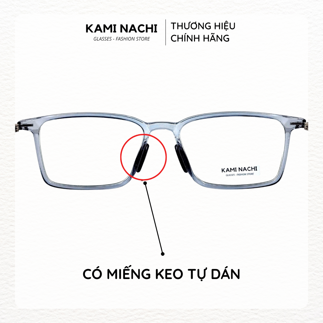 Bộ 2 miếng đệm mũi silicon hình bán nguyệt có mặt dán keo cho mắt kính KAMI NACHI