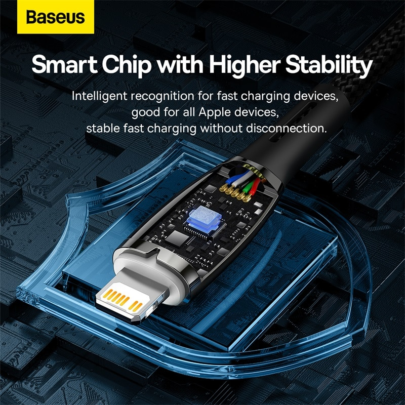 Cáp Sạc Nhanh Cho iPhone 14 Series Baseus Glimmer Series Fast Charging Data Cable Type-C to iP 20W Hàng Chính Hãng