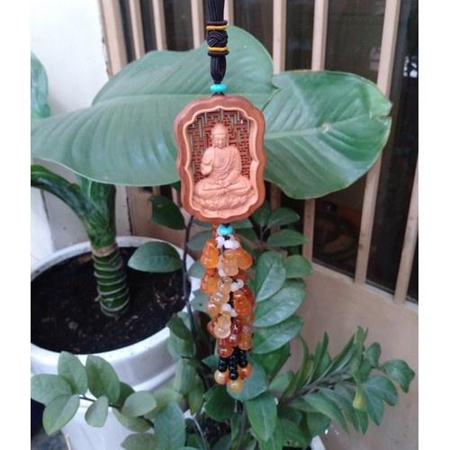 Dây treo xe ô tô phật hồ lô mã não may mắn bình an
