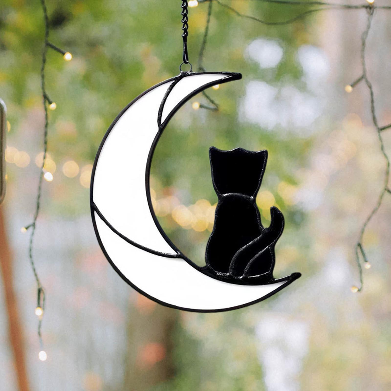 Stained Glass Window Hanging Panel for Indoor Outdoor Living Room Home Decor