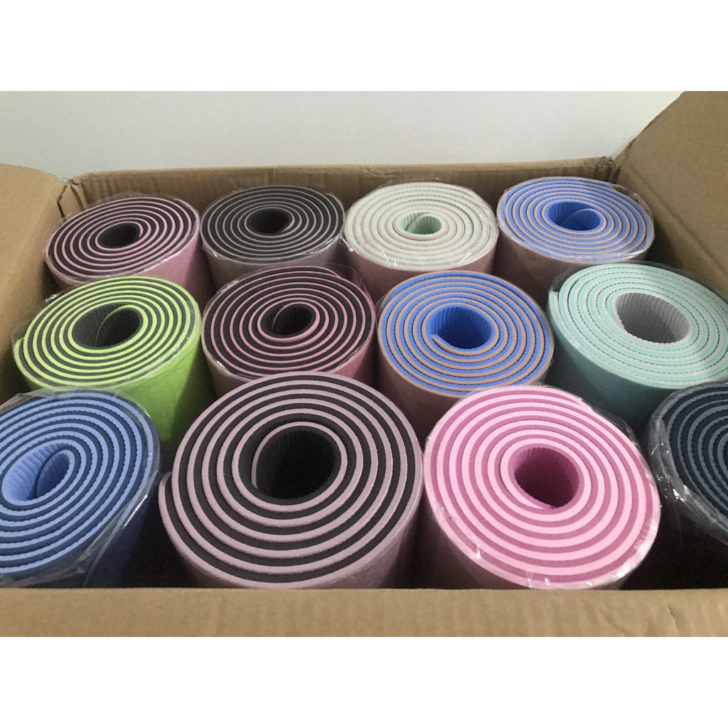 THẢM TẬP YOGA LOẠI 2 LỚP 6mm – XỊN ĐẸP CHỐNG CHƠN TRƯỢT - Hàng Loại 1 Chất Lượng Tuyệt Hảo