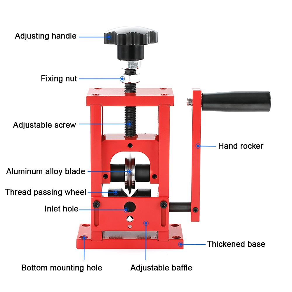 Small Manual Household Wire Stripper Manual Wire Stripping Tool Copper Cable Peeling Machine with Hand Crank for 1.5-25mm Wire