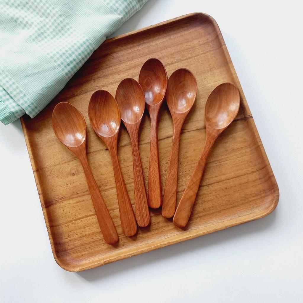 Muỗng,Thìa Gỗ Trắc Cỡ 18 cm Ăn Cơm, Soup, Chè, Chụp Ảnh Trang Trí