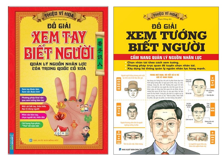 Combo Đồ Giải Xem Tay Biết Người + Đồ Giải Xem Tướng Biết Người - Cẩm Nang Quản Lý Nguồn Nhân Lực