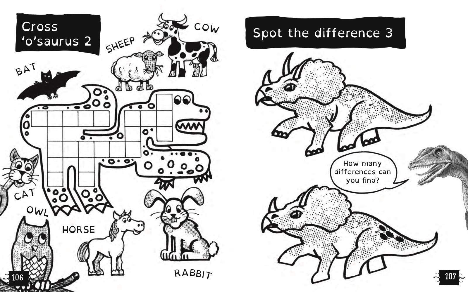 Sách - Boredom Buster Puzzle Activity Book of Dinosaurs by David Antram