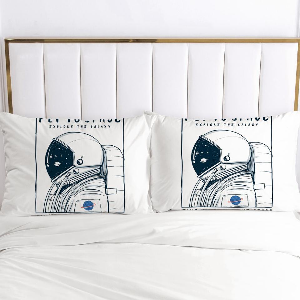 Gối Vỏ Gối 50X70 50X75 50X80 50X90 80X80 70X70 Trang Trí Gối Hoạt Hình Trẻ Em Bộ Chăn Gối Cho Bé Không Gian Nhà Du Hành Vũ Trụ
