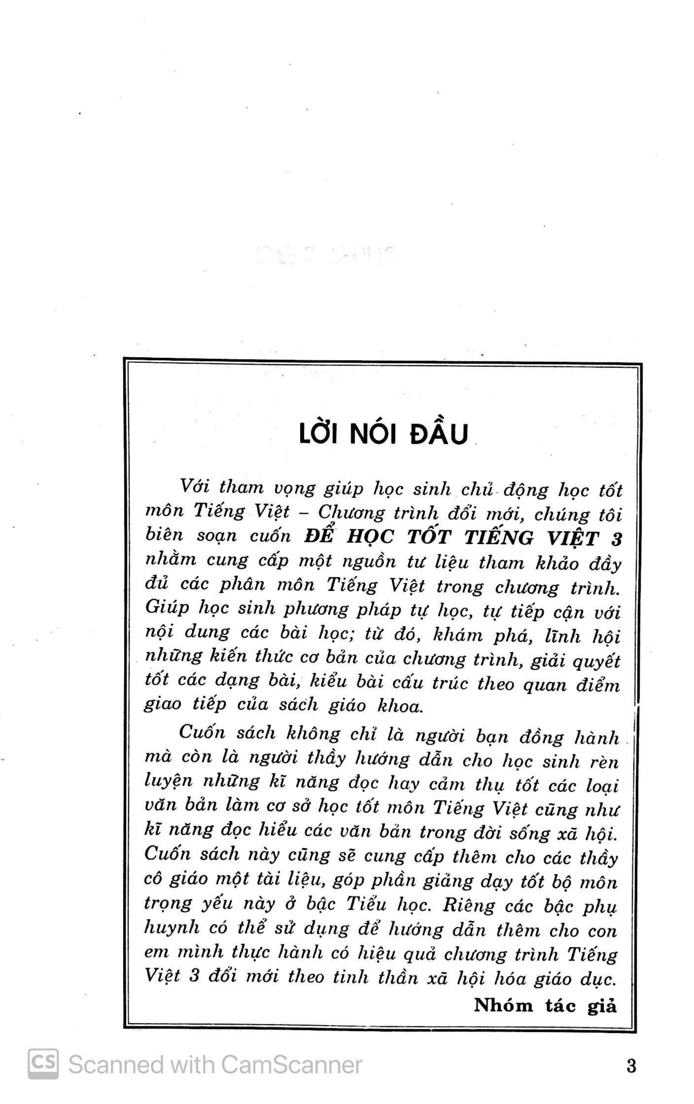 Sách Học Tốt Tiếng Việt 3 - Tập 1 (Tái Bản 2018)