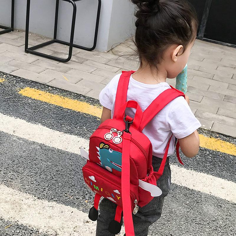 Hoạt Hình Khủng Long Ba Lô Trẻ Em Học Mẫu Giáo Bé Trai Và Bé Gái Ba Lô Chống Mất Lực Kéo Dây Trẻ Em Đeo Vai