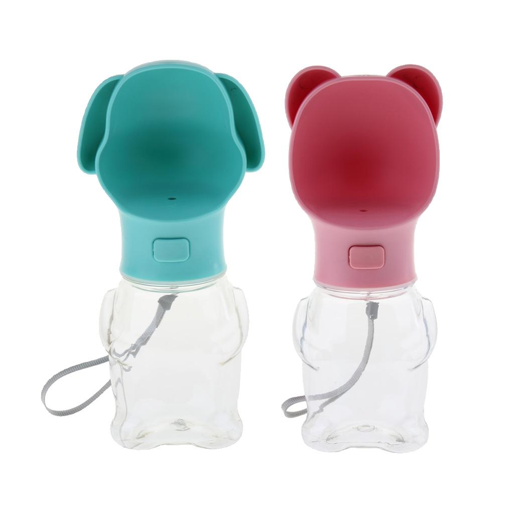2pcs Dog Water Bottle, Portable , Puppy Water Dispenser with Drinking Feeder