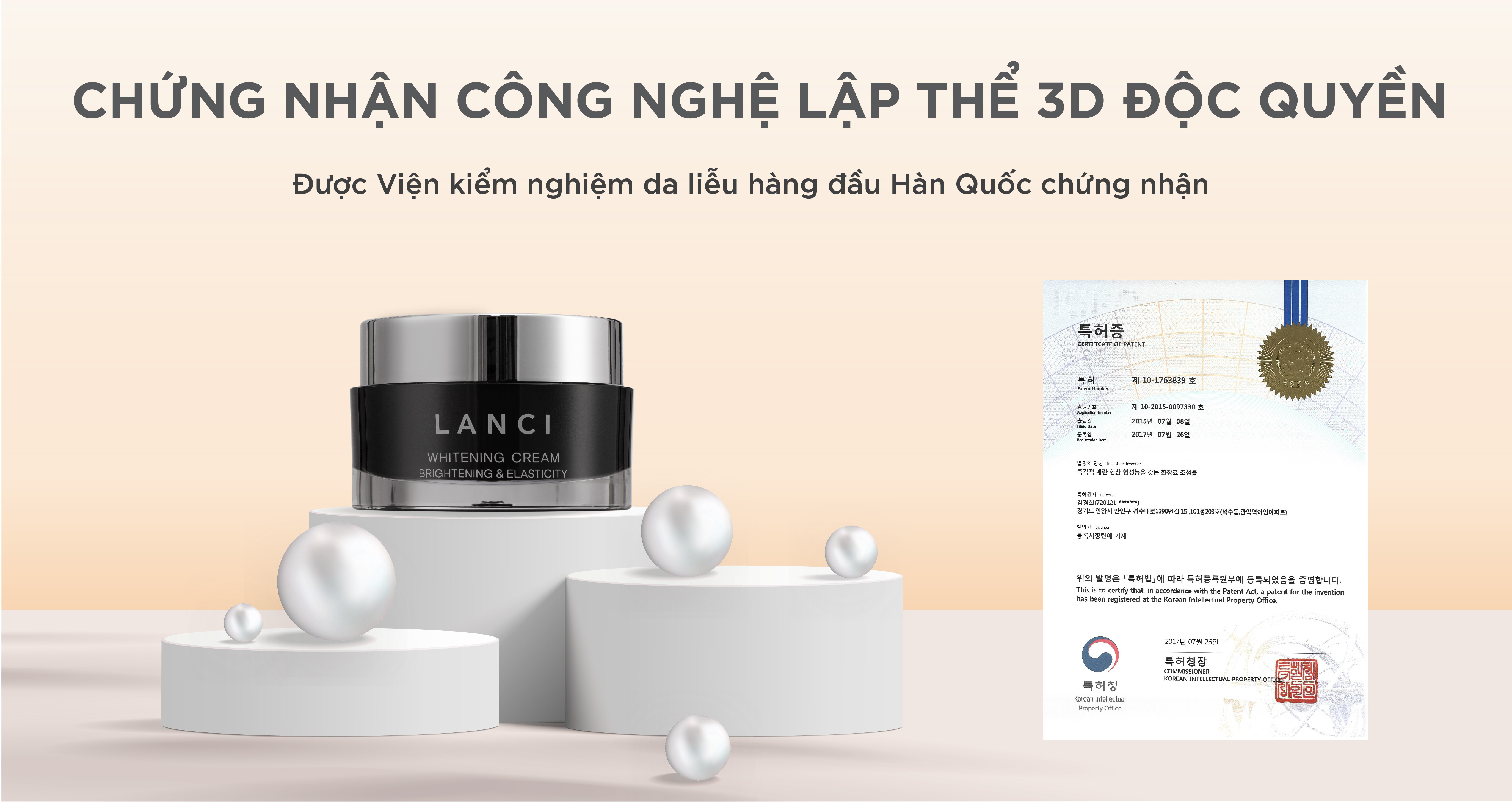 (Minisize) Kem Dưỡng Trắng Da Hàn Quốc LANCI Trắng Ngay sau 1s 2ml