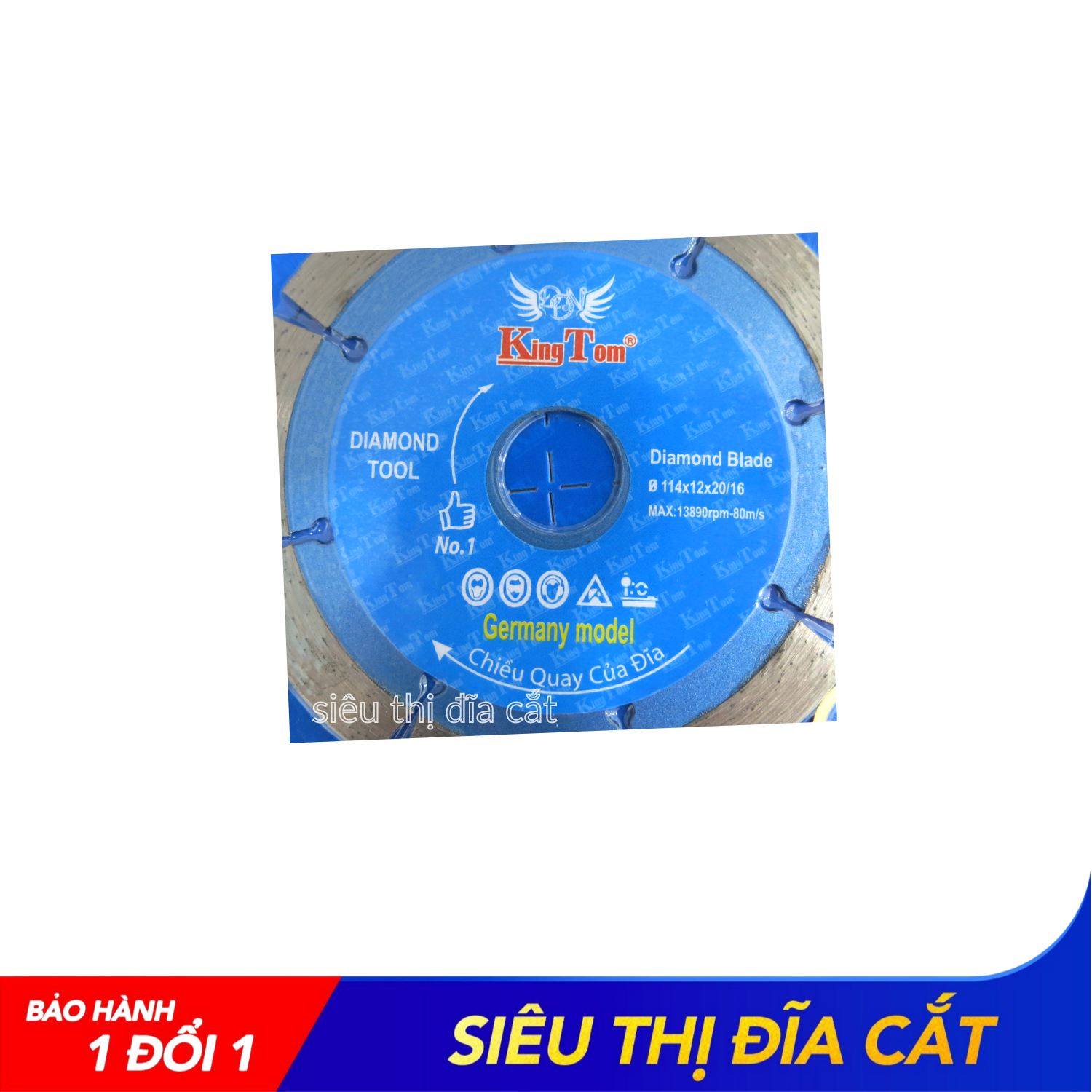 Lưỡi Cắt Gạch 100mm KingTom  Me Mỏng Khô - Siêu Bén, Siêu Bền