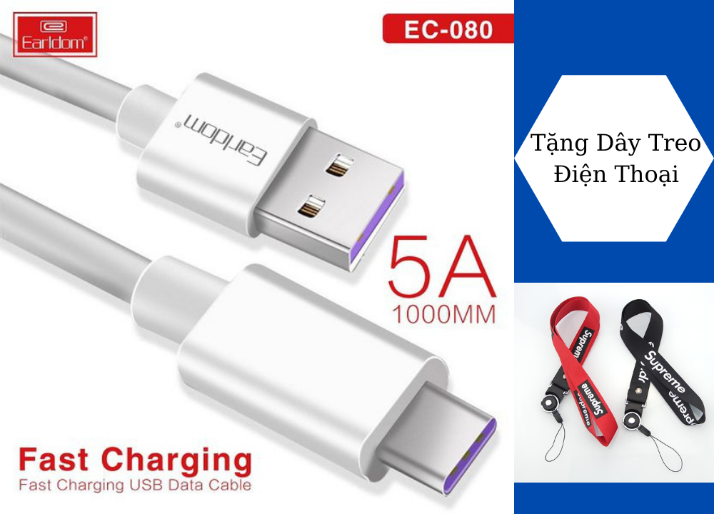 Dây cáp 5A Samsung Type-C 1m hỗ trợ sạc nhanh Note 9/Note 8/S9/S8/ S7 S6 - Hàng Chính Hãng