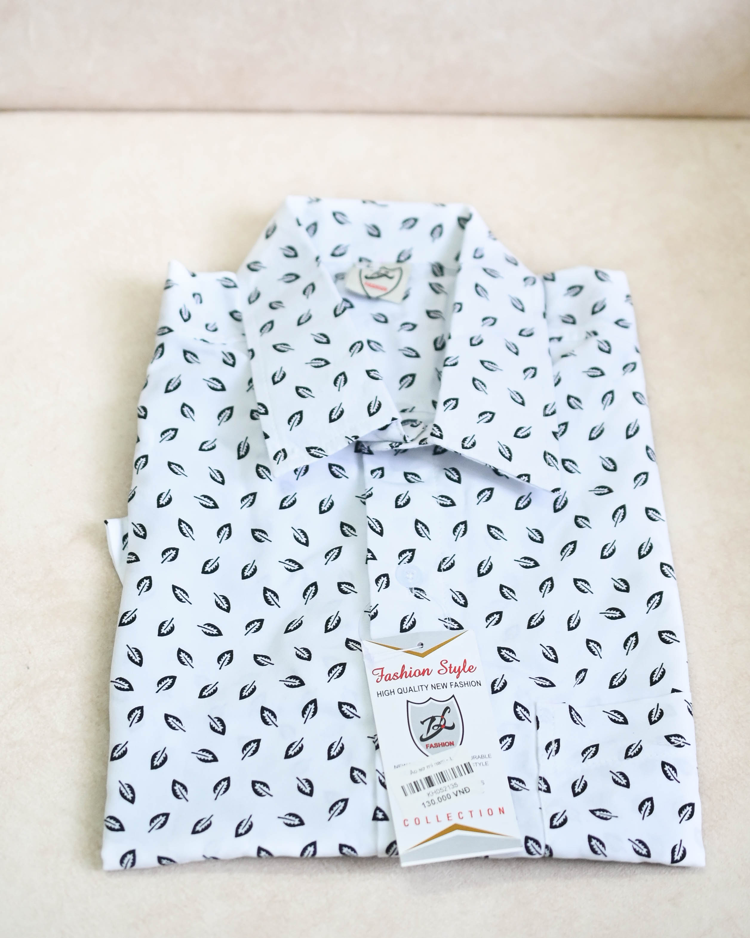 Áo sơ mi tay ngắn vạt ngang nam