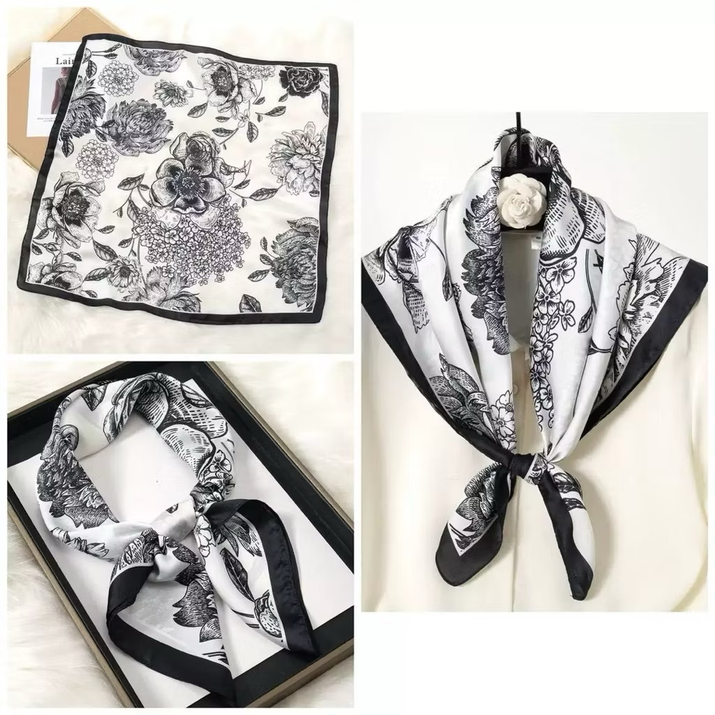 KHĂN QUÀNG CỔ LỤA HÌNH VUÔNG THỜI TRANG