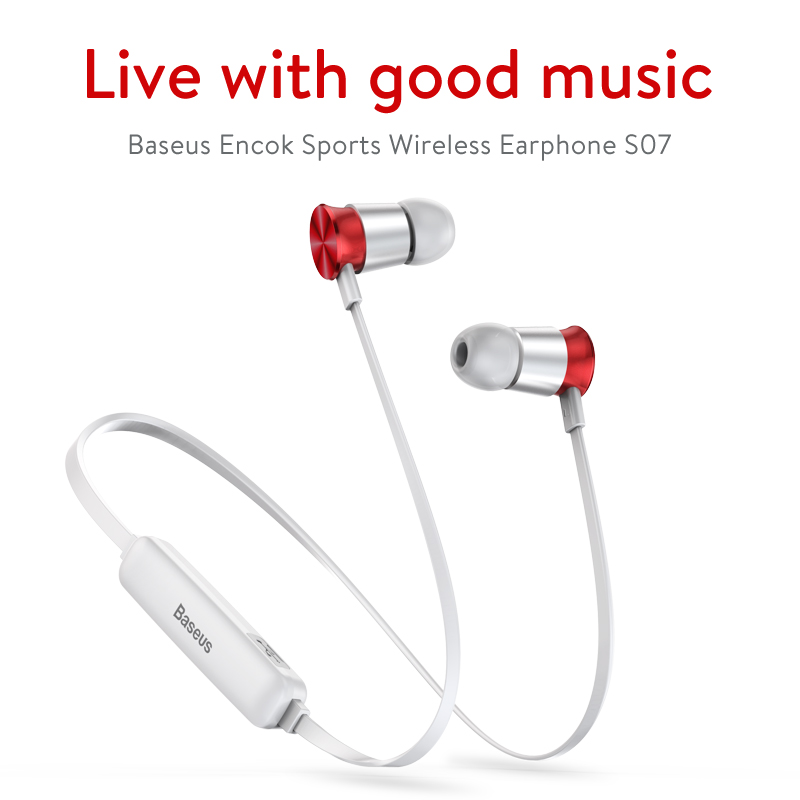 Tai nghe Bluetooth thể thao chống nước Baseus Encok Sports Wireless NGS07 v2 (CSR Chip, Bluetooth 4.1, iPX5 waterproofing,Sport) - Hàng chính hãng