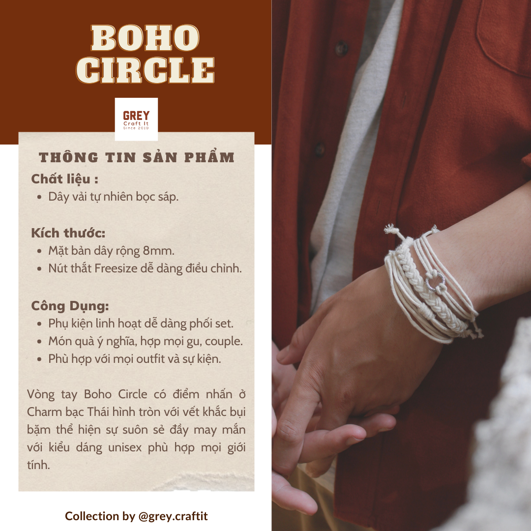 Set Vòng Tay Cream Circle Độc Lạ | Vintage Boho Style Dễ Phối Set Cực Ngầu | Miễn phí ship sửa đổi trả