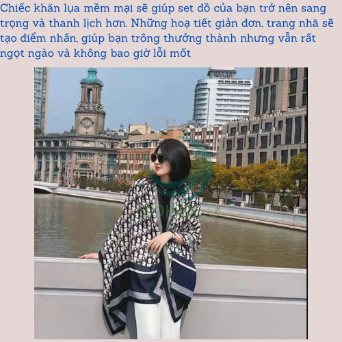 [CHỌN MÀU]-Khăn Quàng Cổ,Khăn Choàng Nữ Sang Trọng Màu Đen Họa Tiết Chữ Cái,Chất Liệu Mềm Cao Cấp