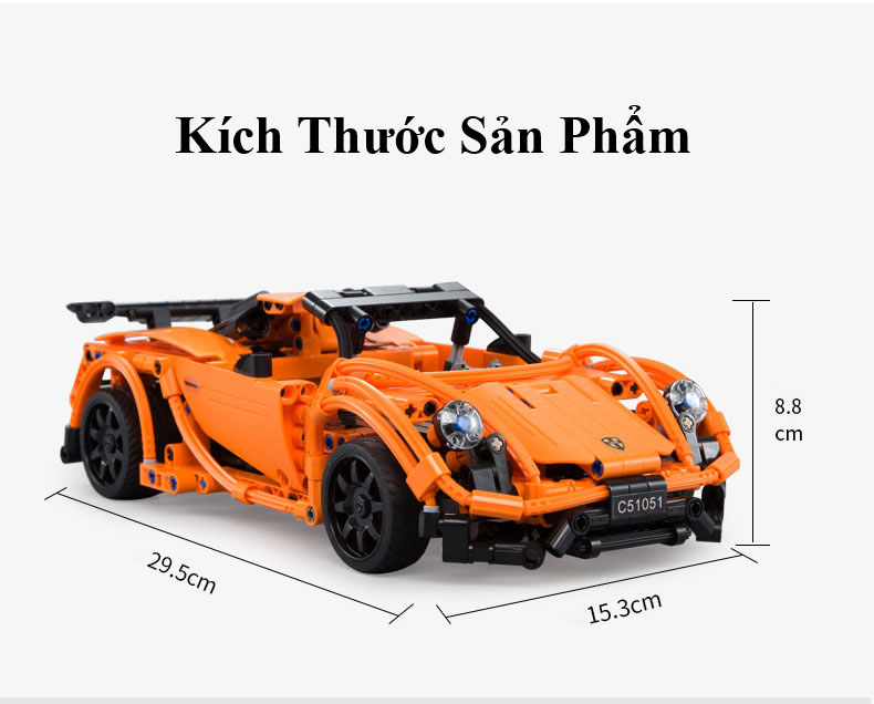 Bộ Đồ Chơi Xếp Hình Điều Khiển Từ Xa BABYBOSS Siêu Xe Porsche 918 Spyder 421 Chi Tiết - Hàng Chính Hãng