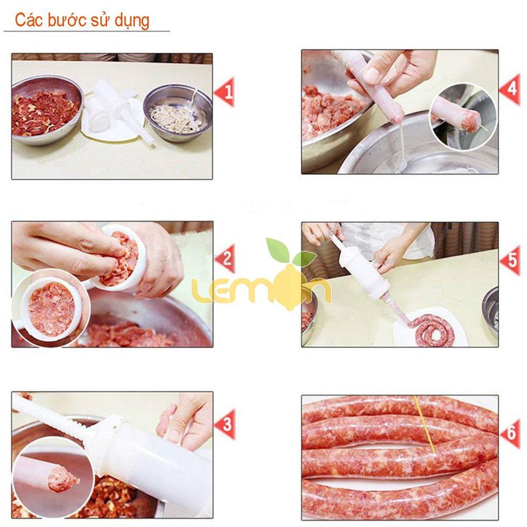 DỤNG CỤ NHỒI XÚC XÍCH, LẠP XƯỞNG CAO CẤP  - BƠM THỊT SIÊU NHANH TỰ LÀM XÚC XÍCH TẠI NHÀ