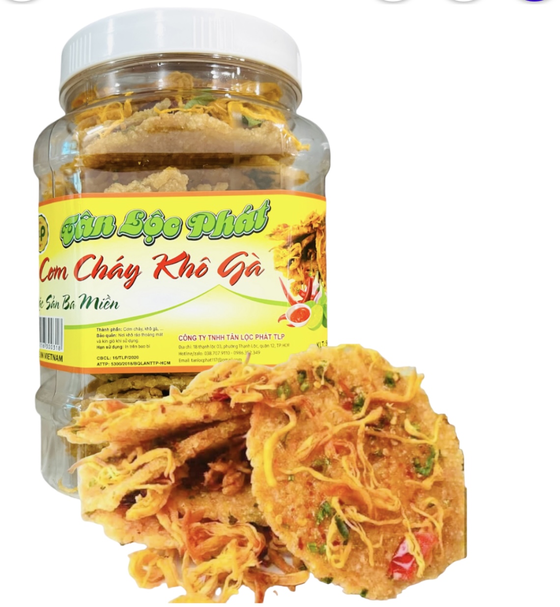 1KG CƠM CHÁY LẮC KHÔ GÀ GIÒN NGON ĐẬM VỊ THƯƠNG HIỆU TÂN LỘC PHÁT