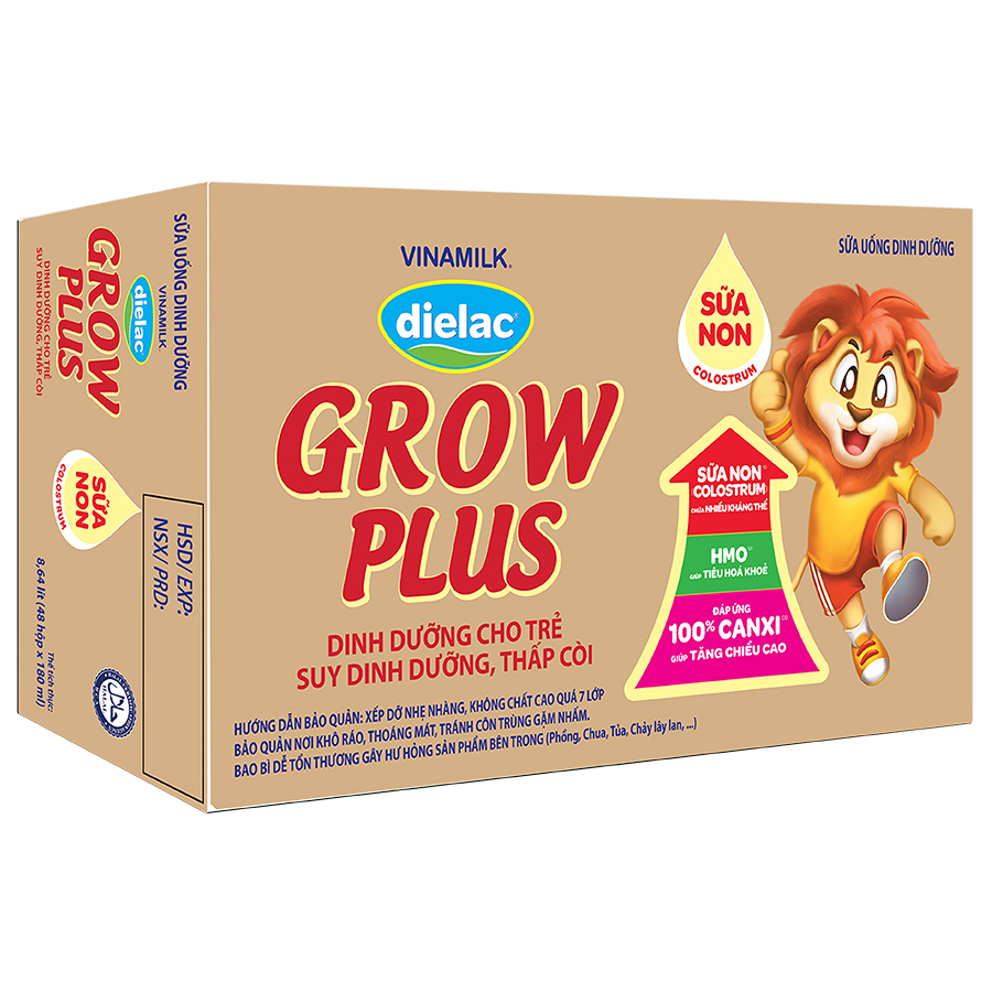 Combo 48 Hộp Sữa Bột Pha Sẵn Dielac Grow Plus 180Ml
