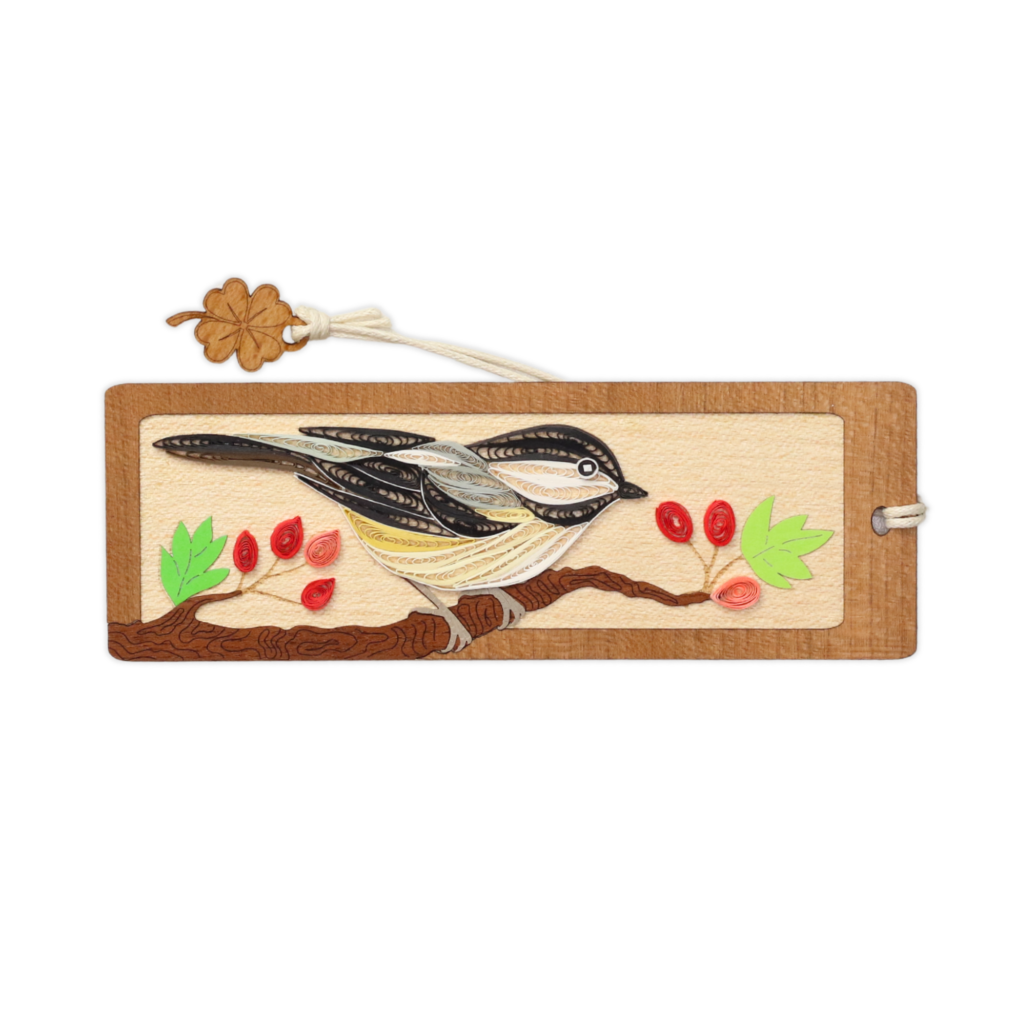 Bookmark Giấy Xoắn Nghệ Thuật - Chim bạc má - Trill of Joy - Animals - Việt Net