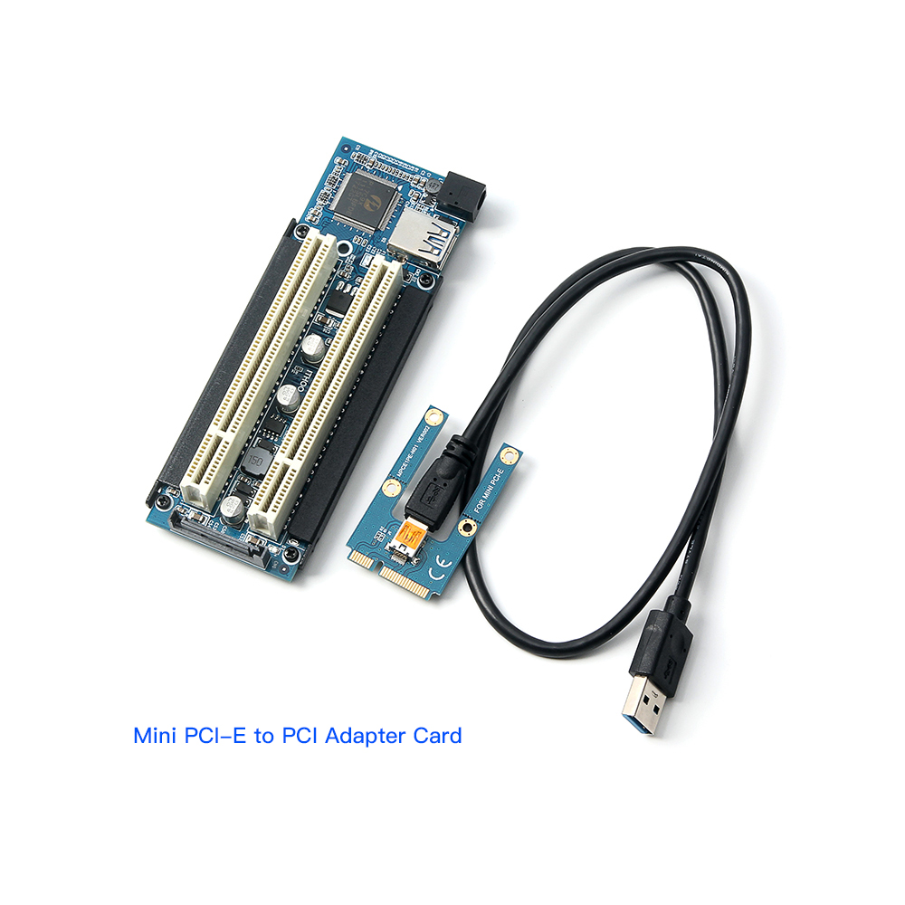 Mini PCI-E sang PCI Card adapter mPCI-E to PCI Riser Adapter with SATA Power Cable Expansion Card with external Capture