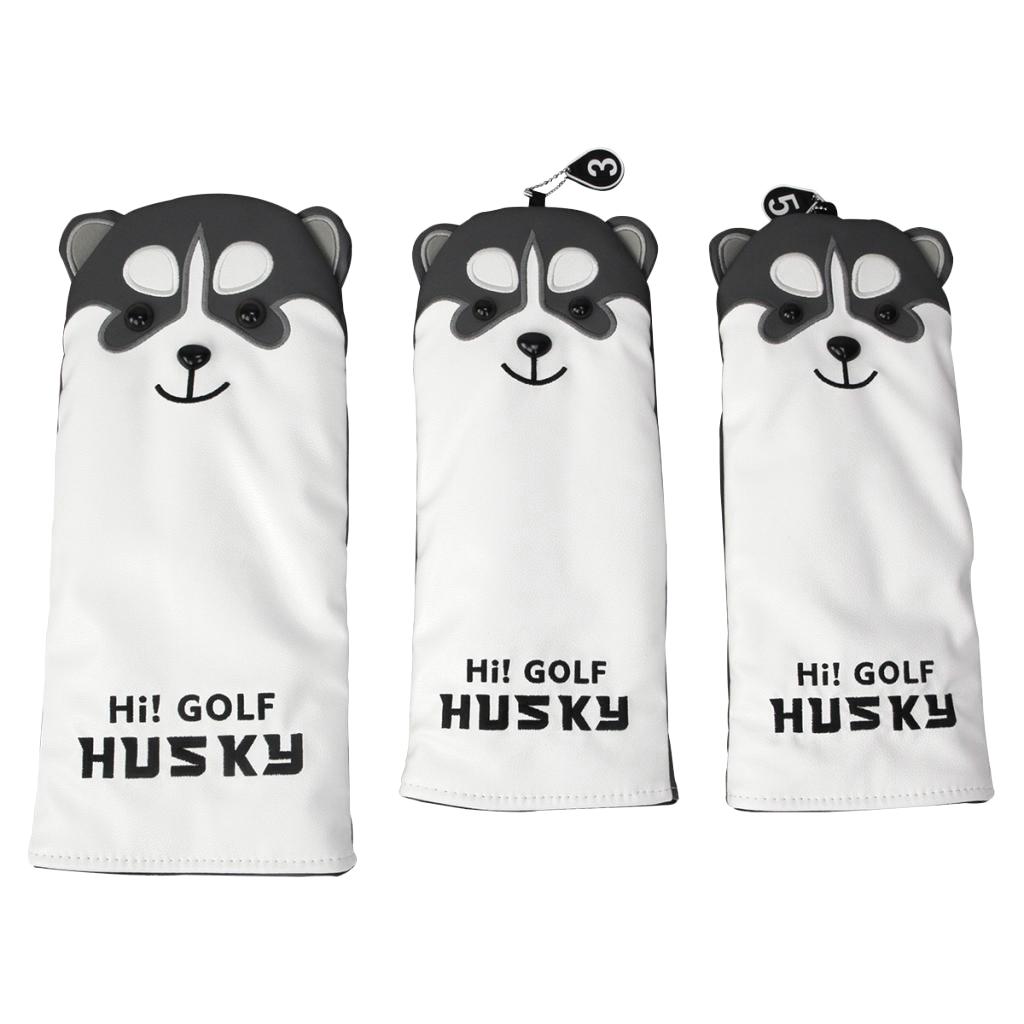 3 Pack Golf Club Headcover, Performance PU Golf Head Cover for Wood Drivers