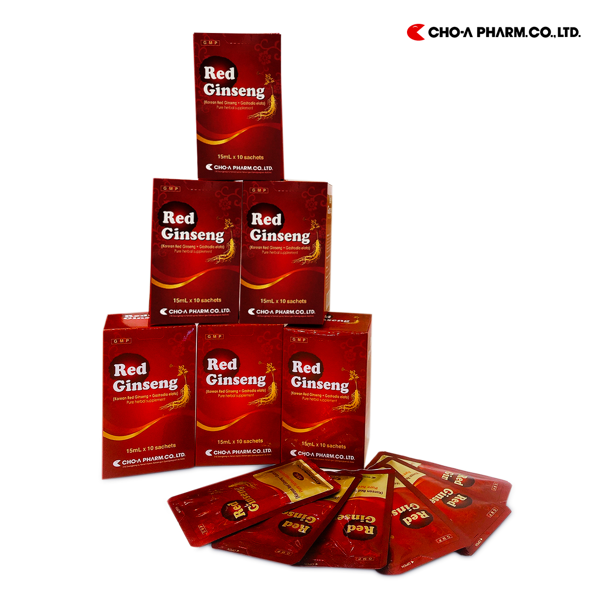 Combo 5 Gói Hồng Sâm Hàn Quốc Red Ginseng Hỗ Trợ Tăng Đề Kháng (5 Gói x 15ml)