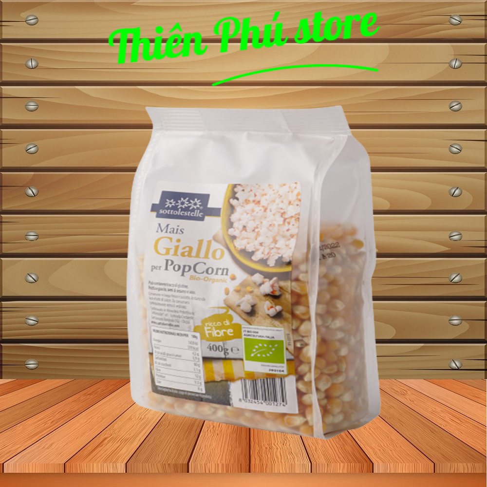 Hạt Bỏng Ngô Vàng Hữu Cơ 400g Sottolestelle 400g Organic Yellow Popcorn