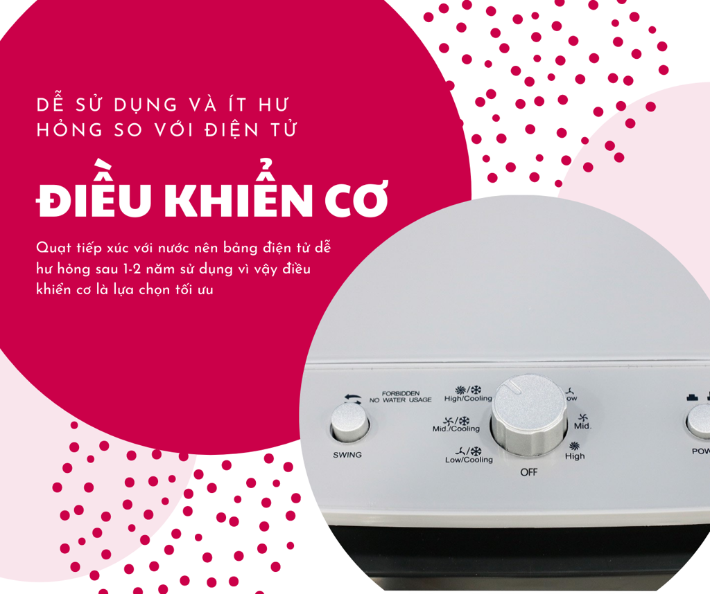 Quạt làm lạnh Không Khí Mishio MK267 100W 42L 43x34x97cm - Hàng chính hãng