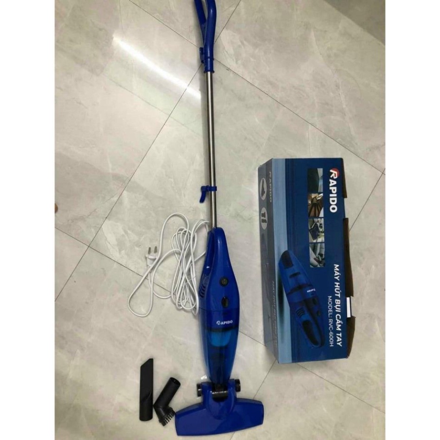 Máy hút bụi cầm tay Rapido RVC-600H lực hút 15.000PA ionizer diệt khuẩn, lọc bụi mịn, phù hợp mọi gia đình, BH 12 tháng - Hàng chính hãng