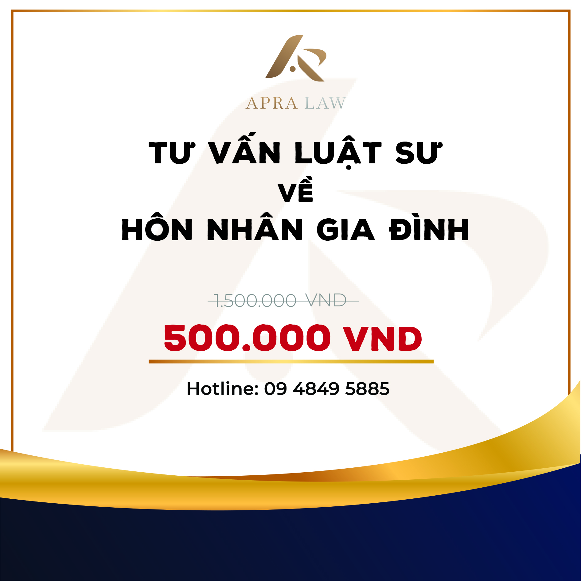 Hình ảnh VOUCHER - [TV006] - TƯ VẤN LUẬT SƯ VỀ HÔN NHÂN GIA ĐÌNH - Công ty Luật Apra