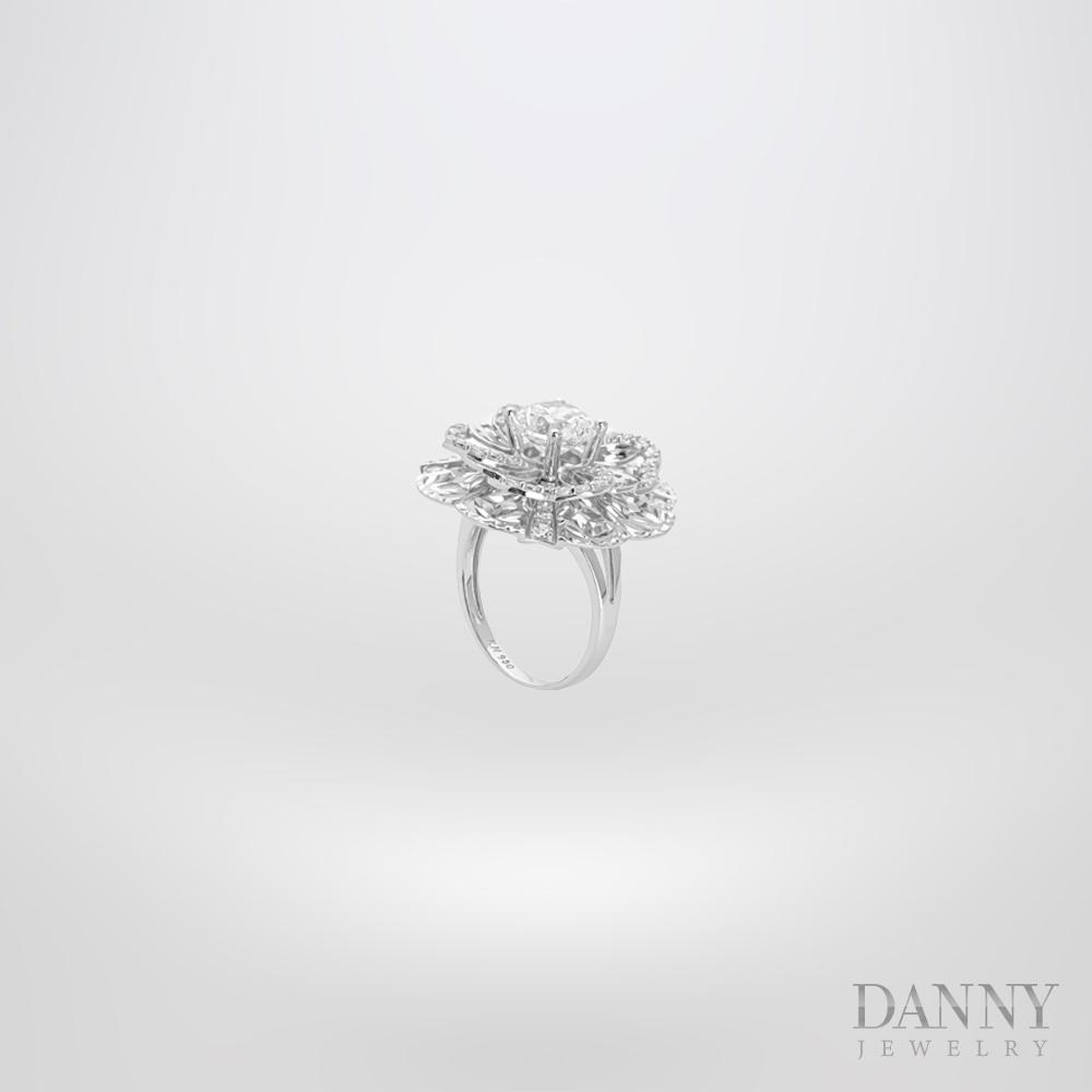Nhẫn Nữ Bạc 925 Danny Jewelry Xi Bạch Kim Đính Đá CZ KI4GZ014