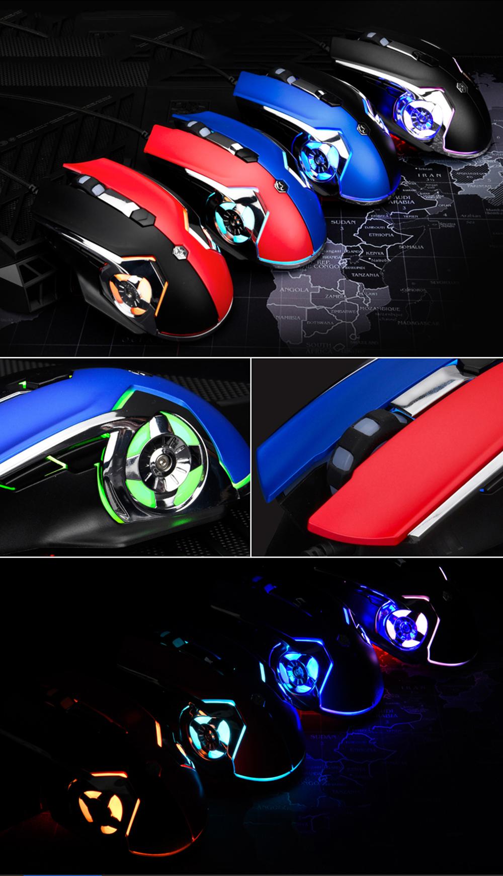 Chuột chơi game có dây USB 6 phím Lập trình macro tùy chỉnh 3200DPI cho văn phòng tại nhà Ajazz AJ120