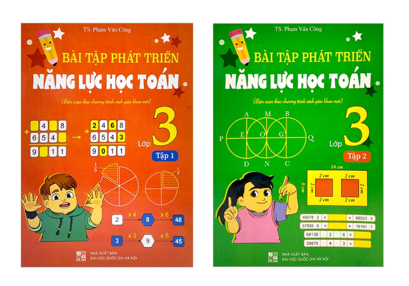 Sách - Combo Bài Tập Phát Triển Năng Lực Học Toán Lớp 3 - Tập 1 + tập 2