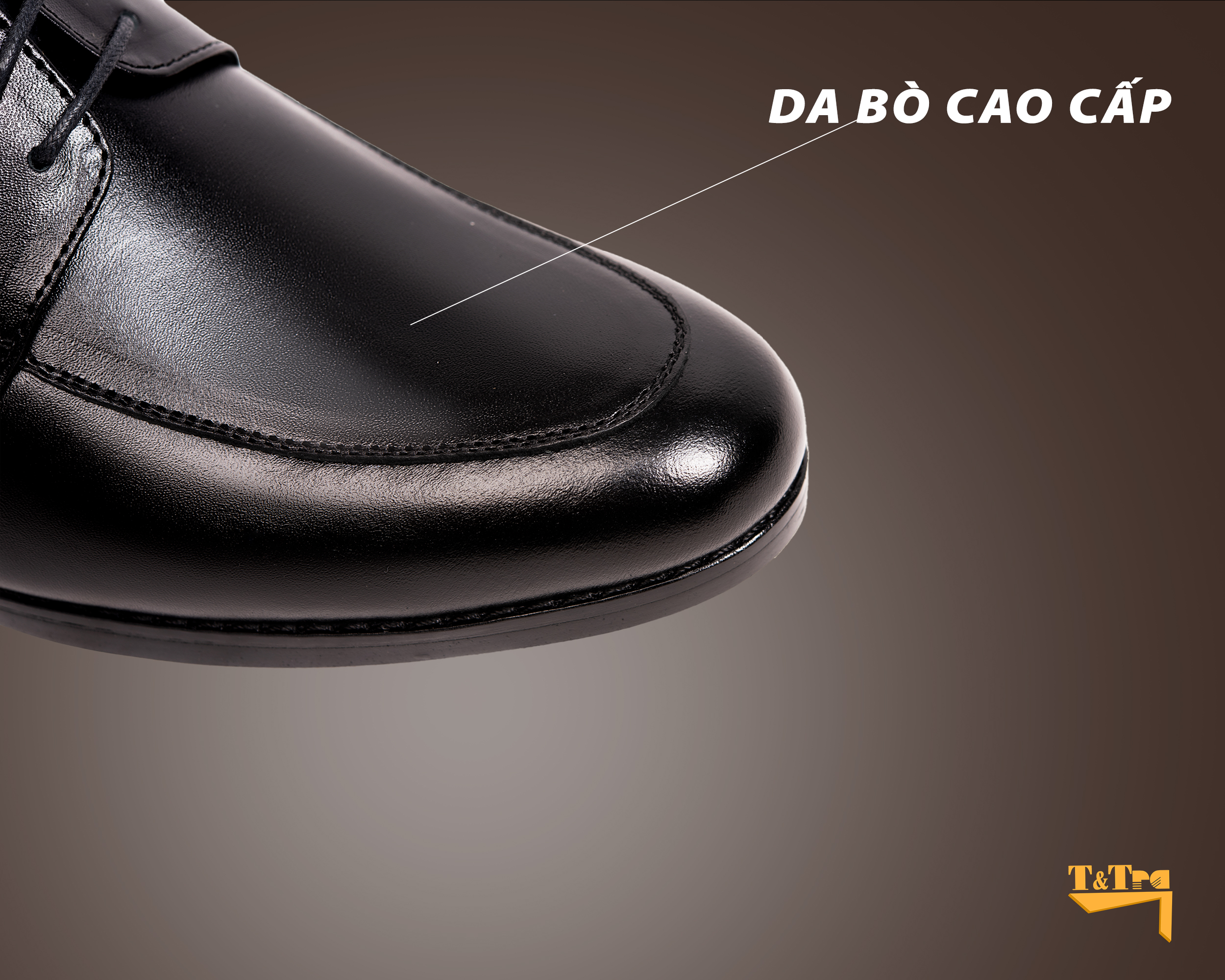 Giày Tăng Chiều Cao Nam T&TRA Tăng Cao 6Cm- S1014 Đen- Chất Liệu Da Bò Cao Cấp, Đế Cao Su Ghép- Đế Pháp, Phần Tăng Cao Ẩn Bên Trong