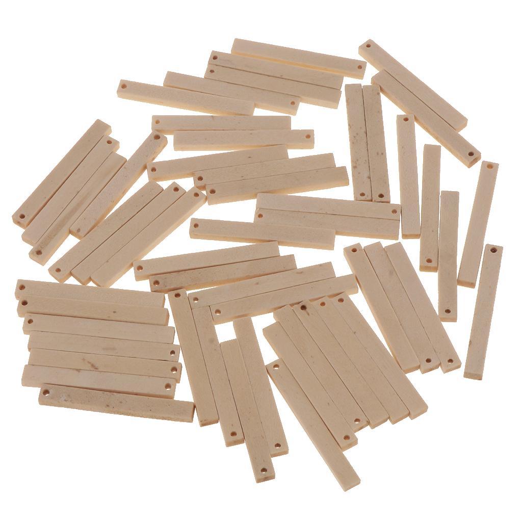 3-5pack 50 Pieces Unfinished Wood Pendants Beads Wooden Tags for Crafts DIY