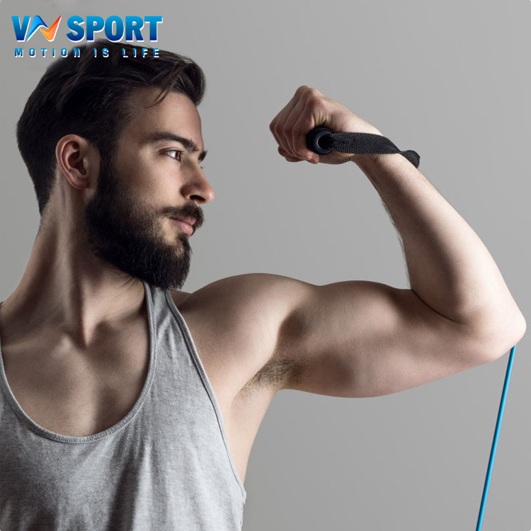 Dây Kháng Lực Ngũ Sắc Tập Thể Hình VNSPORT Chất Liệu Cao Su - 1 Bộ 5 Dây Tổng Lực 150LBS
