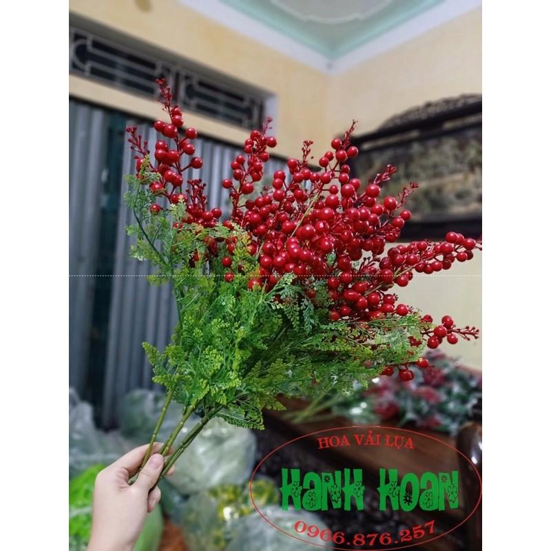 Cành quả cherry, đào đông cao 75cm trang trí - Cây quả giả